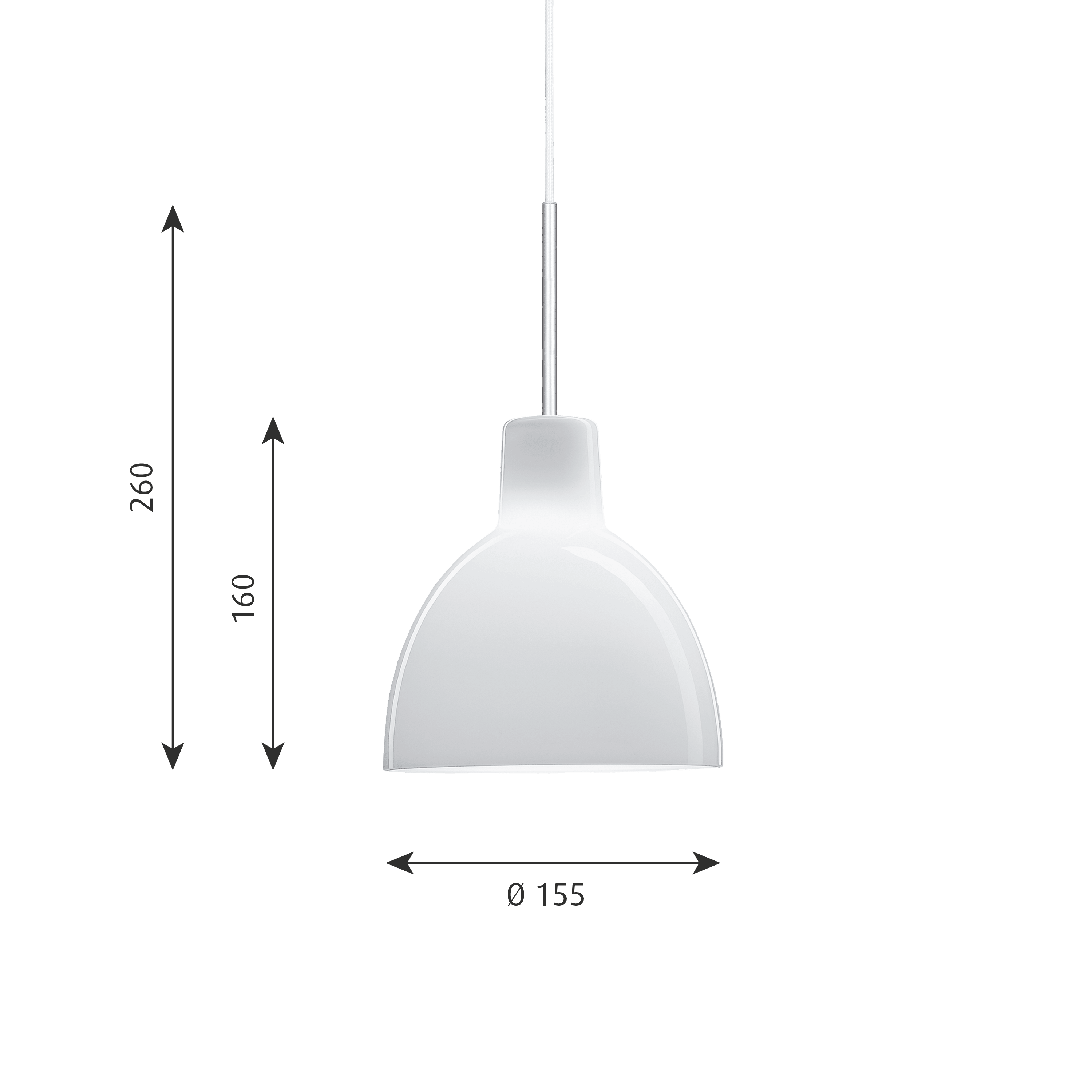 Toldbod Glass - Pendant Light - Louis Poulsen - Ø 15.5 / 22 cm